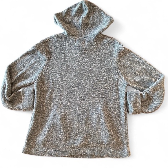 Woolrich Women’s Knit Hoodie Sweater Blue Peacock Heather Size M Soft - Picture 2 of 7